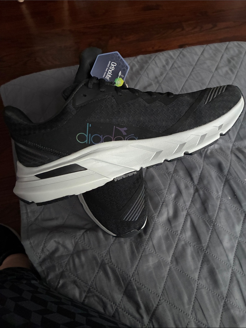 Diadora Black and White Athletic Sneakers - Picture 3 of 8
